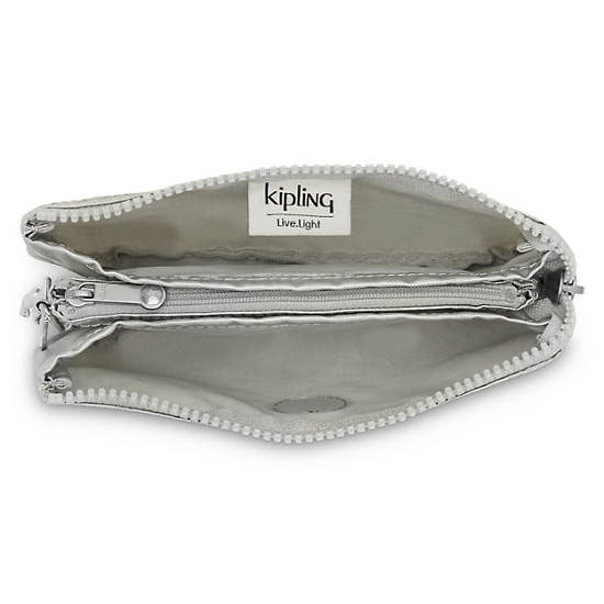 Kipling Creativity Large Classic Metallic Pouch Bags Bright Metallic | AU 2072YX